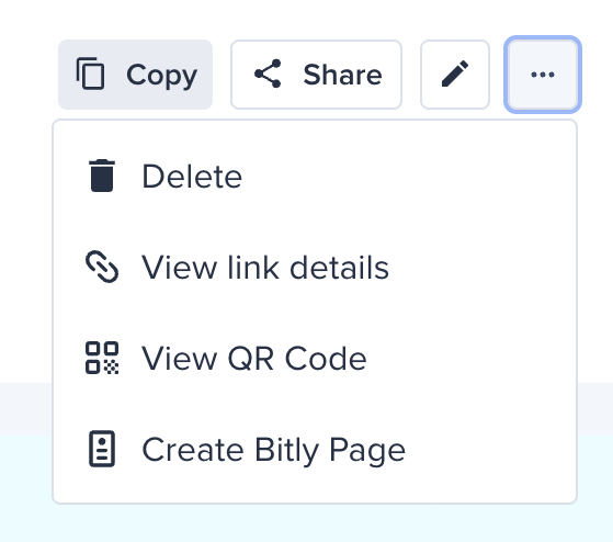 Bitly
				dropdown menu ui component