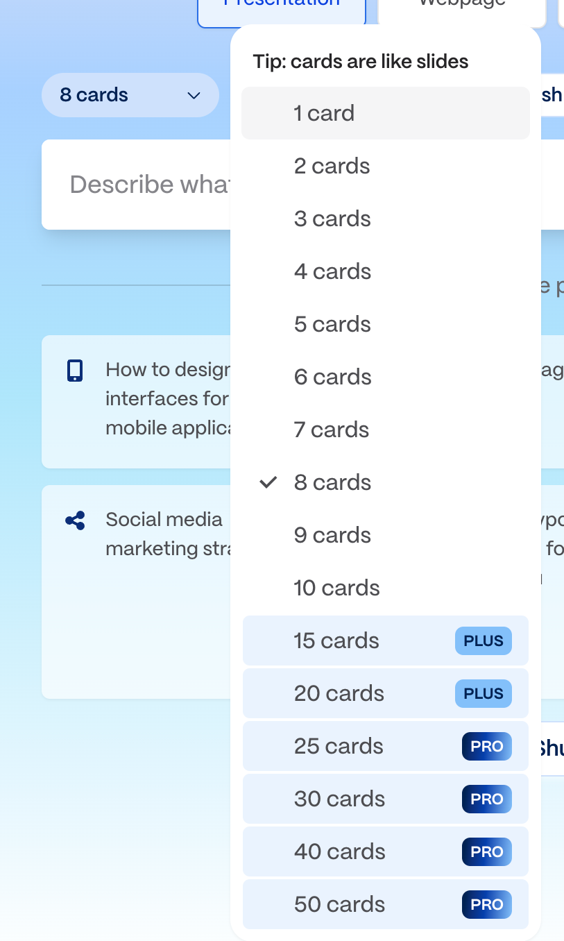 Gamma
				dropdown menu ui component