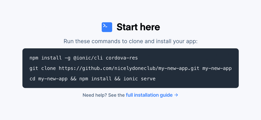 Ionic
				code block ui component