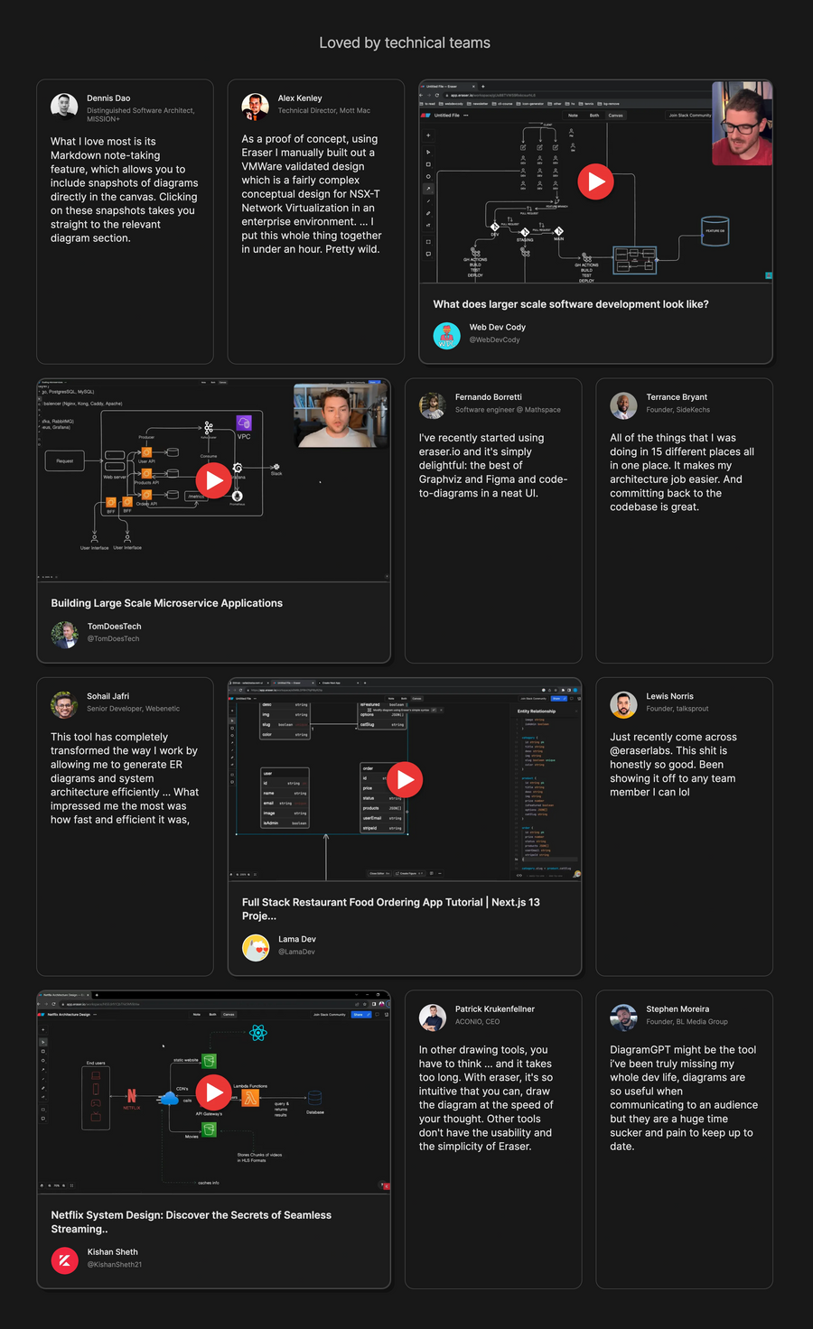 Eraser
				testimonial ui component