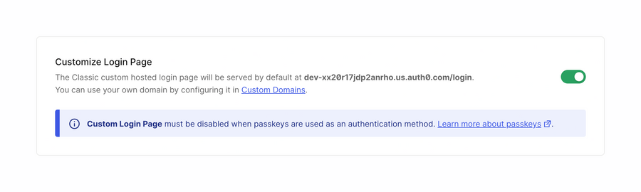 Auth0
				toggle/switch ui component