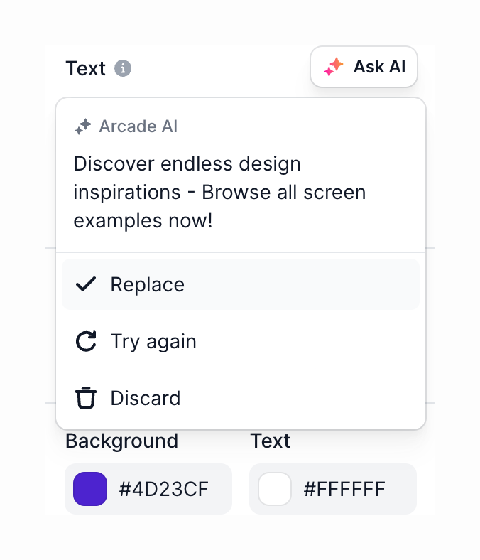Arcade
				artificial intelligence ui component