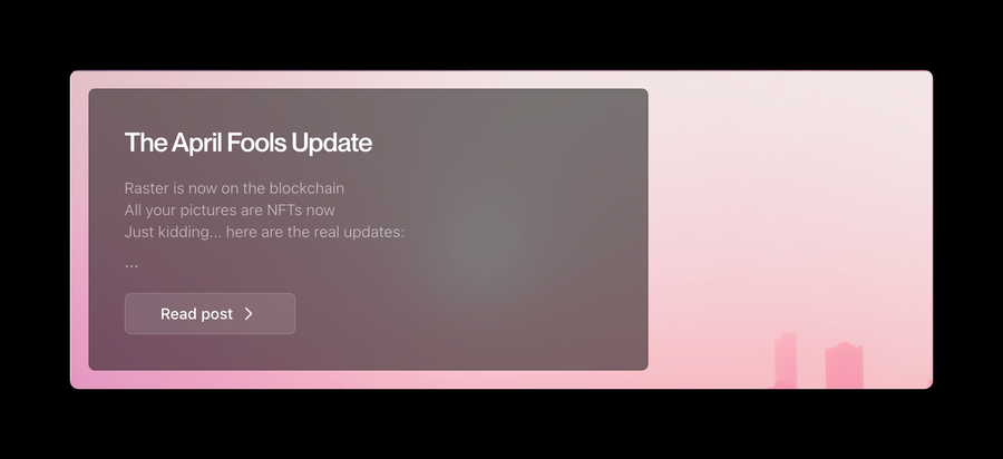 Raster
				card ui component