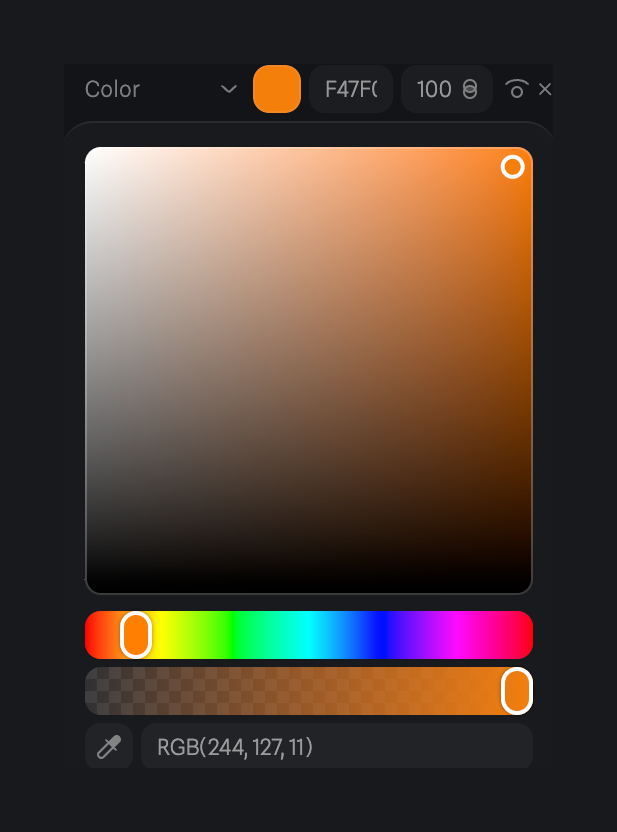 Spline
				color picker ui component