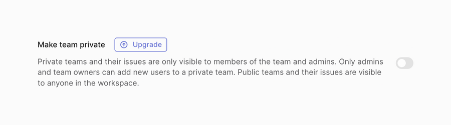 Linear
				upgrade your plan ui component