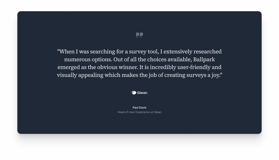 Ballpark
				testimonial ui component
