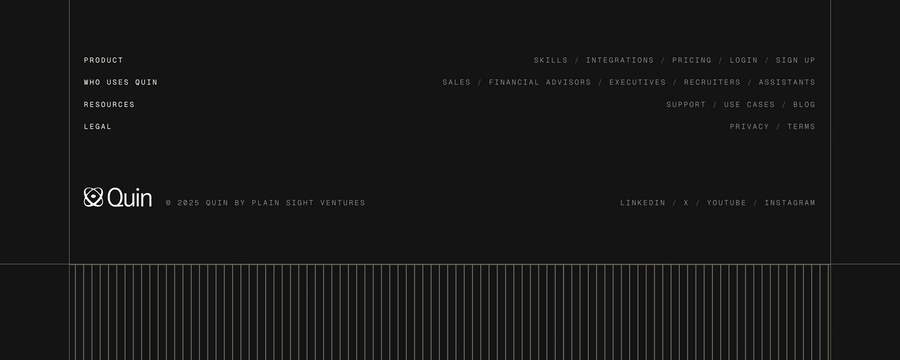 Quin
				footer ui component