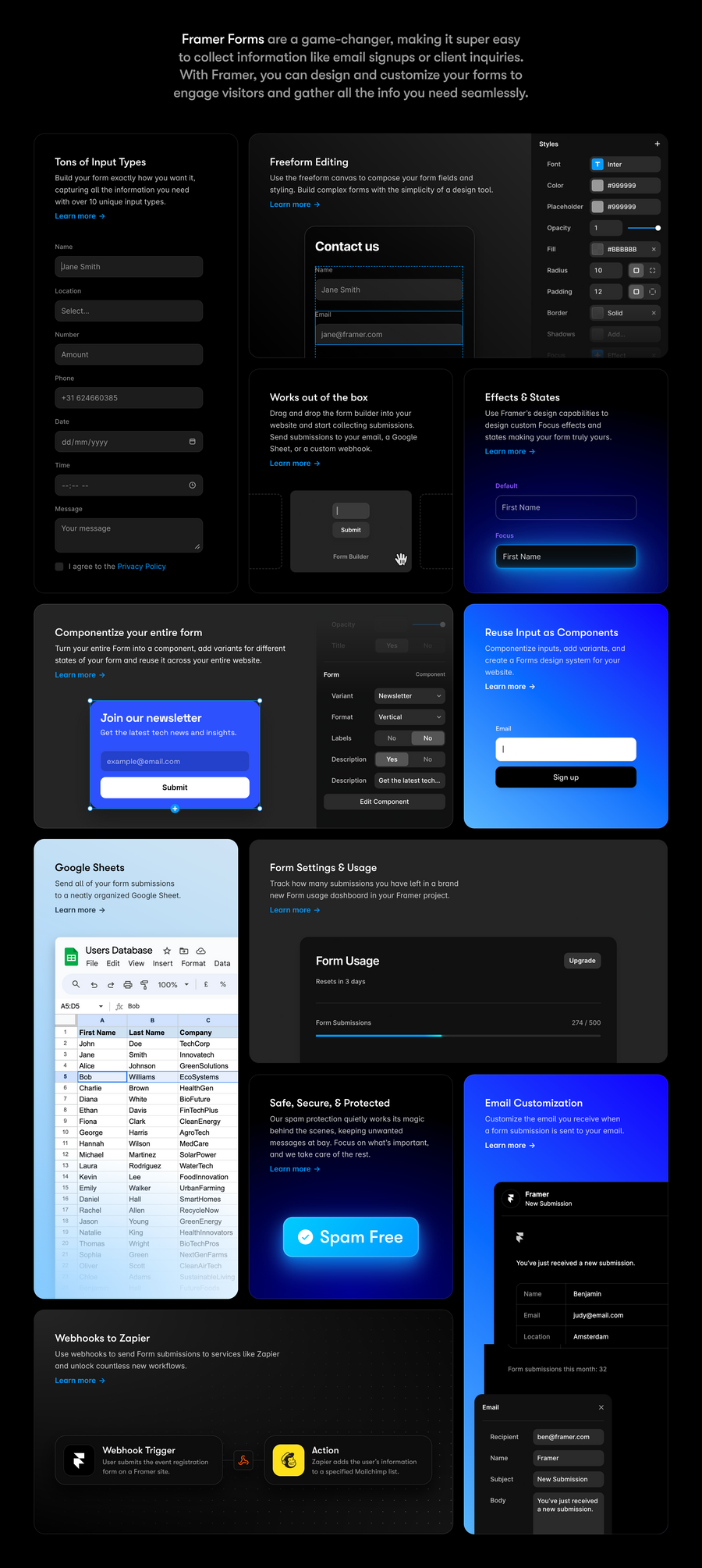 Framer
				bento box ui component