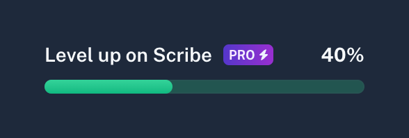 Scribe
				upgrade your plan ui component