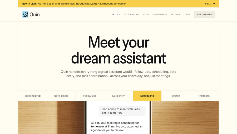 Quin
			navigation menu ui component