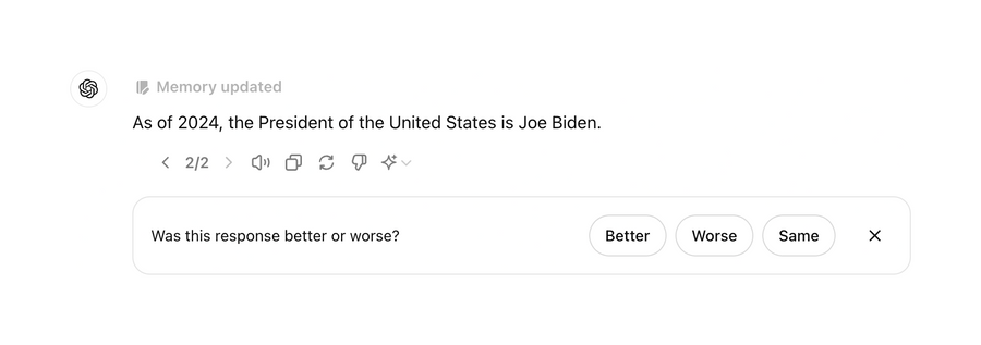 ChatGPT
				feedback ui component