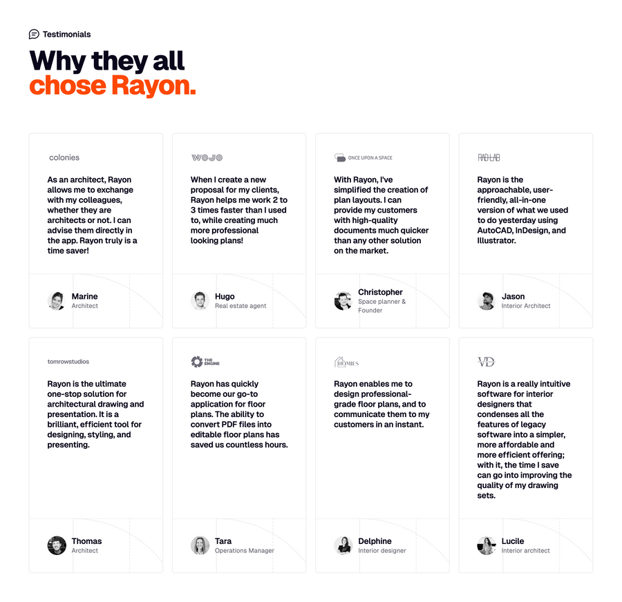 Rayon
				testimonial ui component