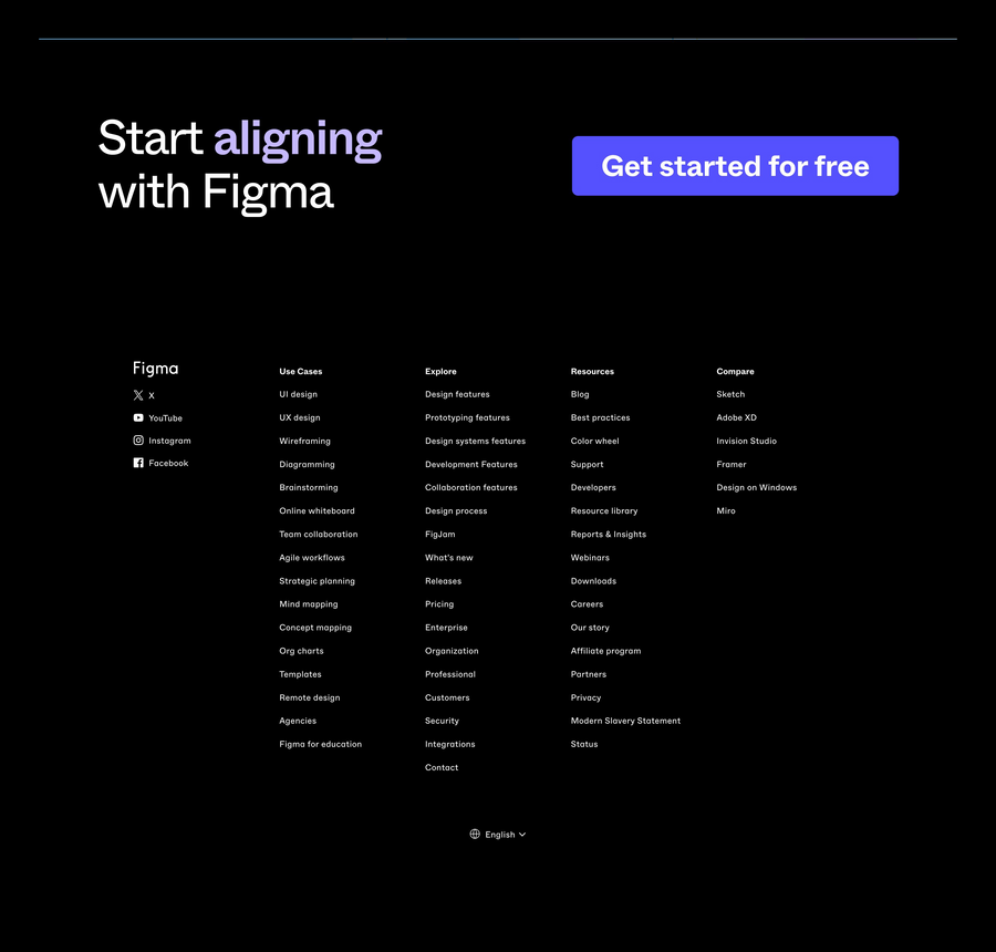 Figma
				footer ui component