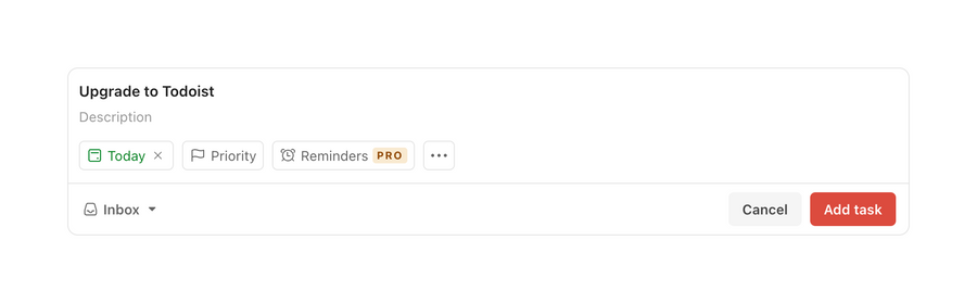Todoist
				card ui component
