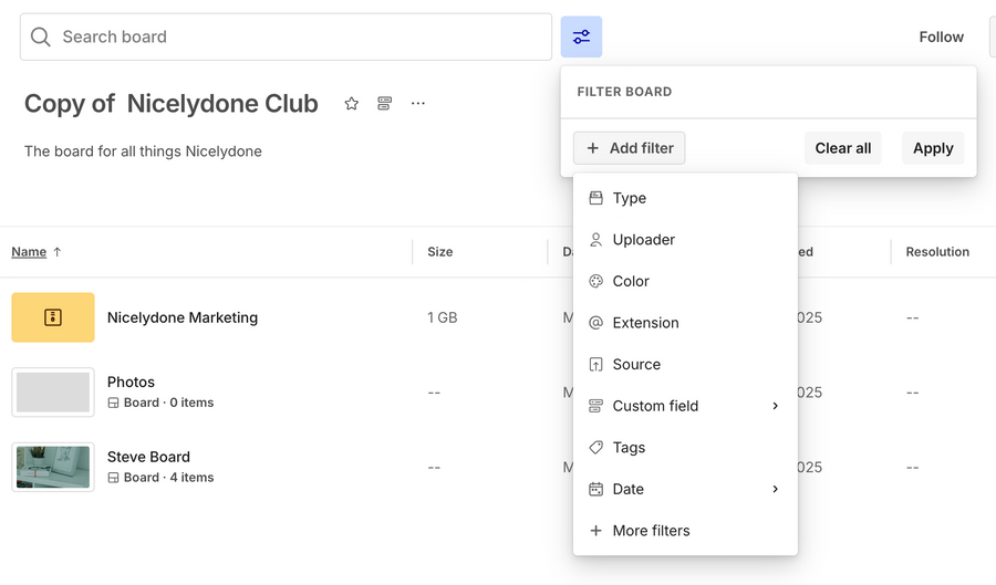 Air
				sorting & filtering ui component