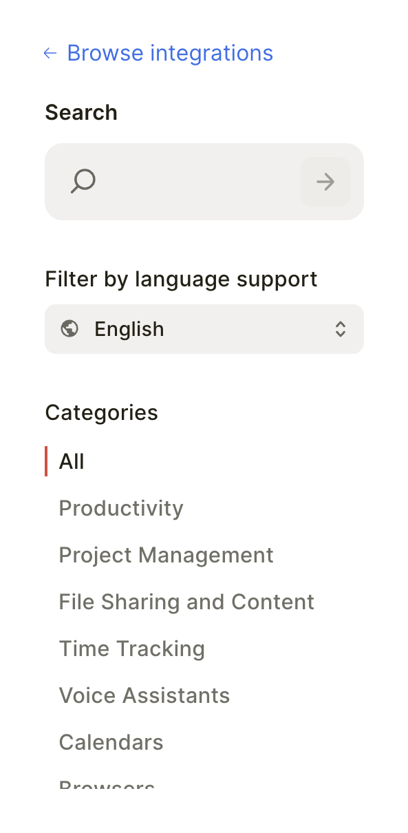 Todoist
				vertical navigation ui component