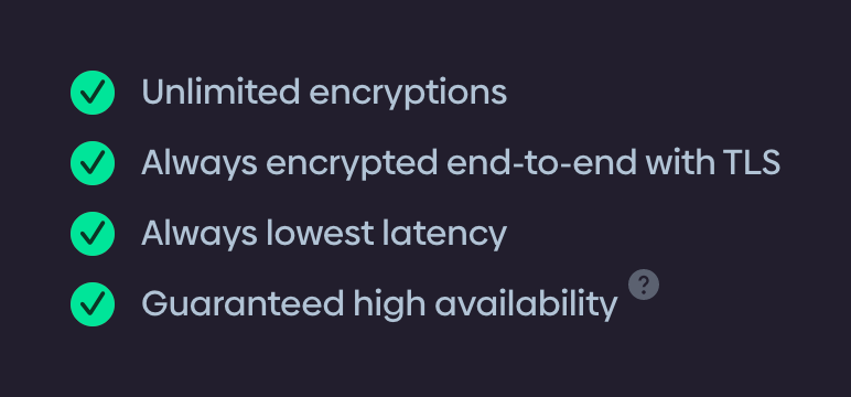 Evervault
				benefit list ui component