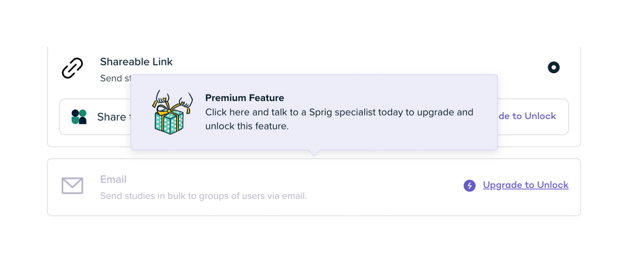 Sprig
				upgrade your plan ui component