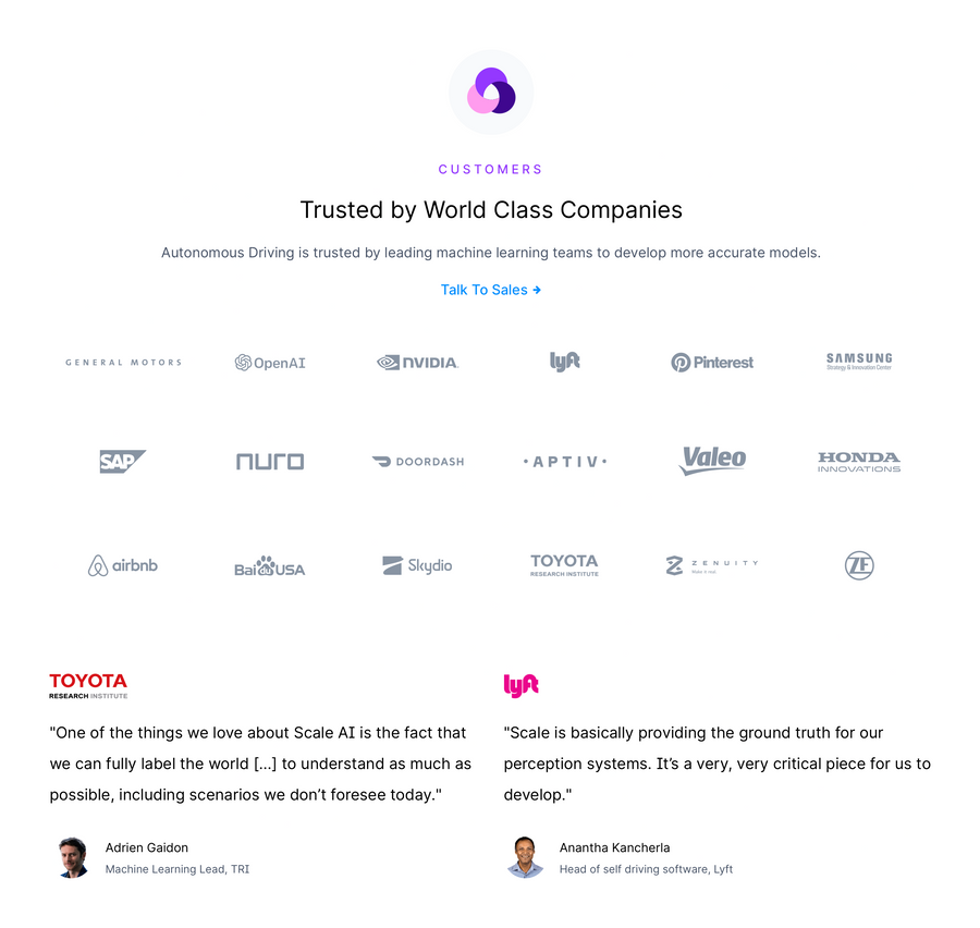 Scale
				testimonial ui component