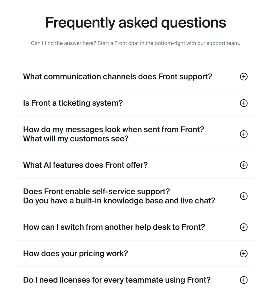Front
				faq ui component