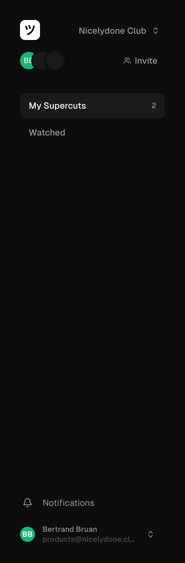 Supercut
				vertical navigation ui component