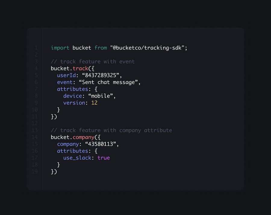 Bucket
				code block ui component