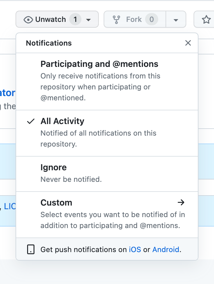 Github
				dropdown menu ui component