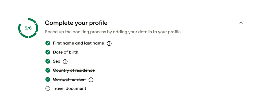 Travelperk
				progress indicator ui component