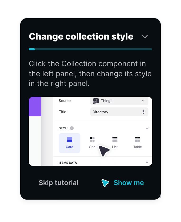 Glide
			onboarding tutorial progress bar ui component