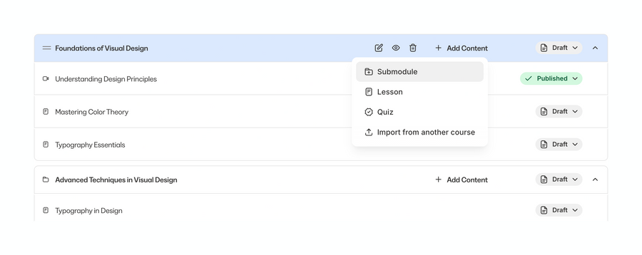 Kajabi
				dropdown menu ui component