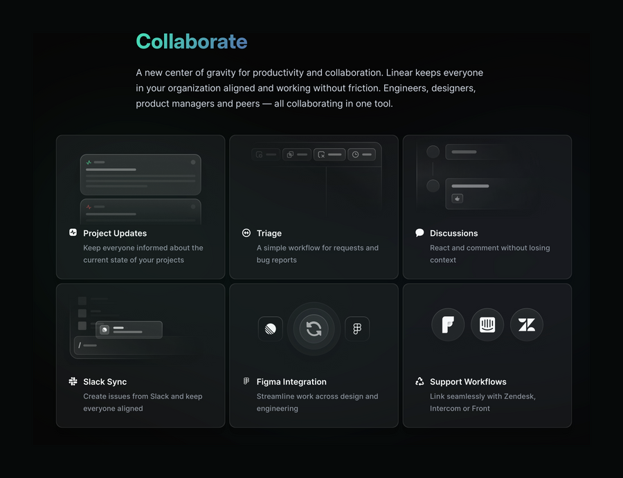 Linear
				bento box ui component