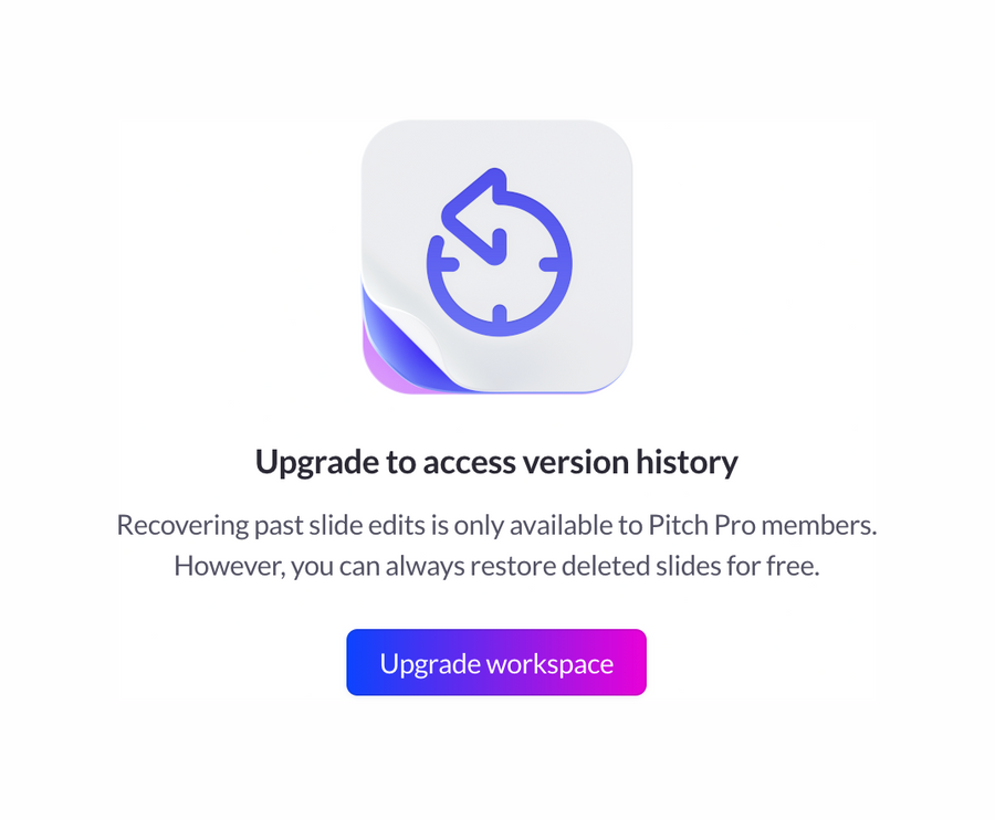 Pitch
				upgrade your plan ui component