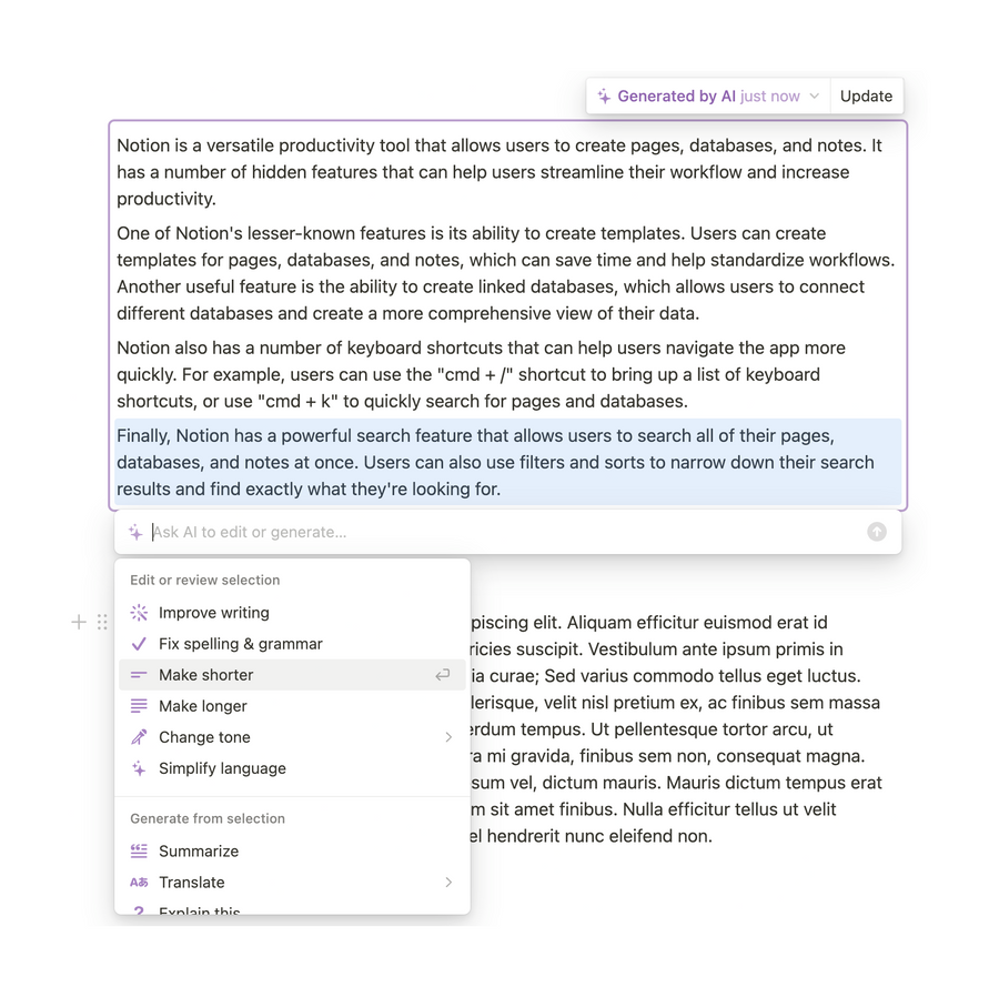 Notion
				artificial intelligence ui component