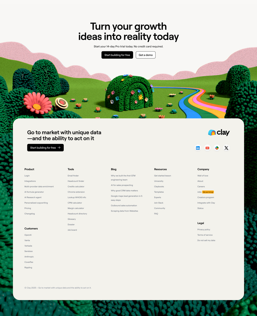 Clay
				footer ui component