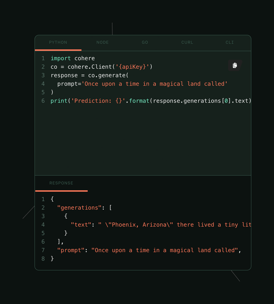 Cohere
				code block ui component