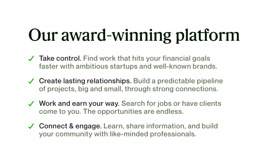 Upwork
				benefit list ui component