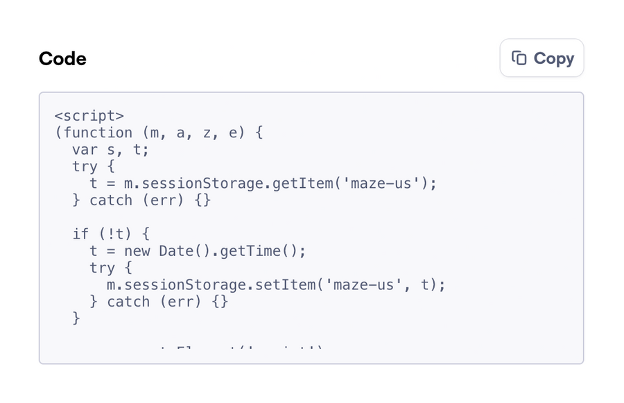 Maze
				code block ui component