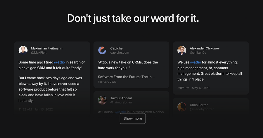 Attio
				social proof ui component