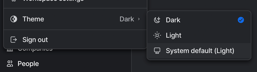 Attio
				theme settings ui component