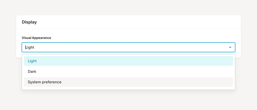 Monarch
				theme settings ui component