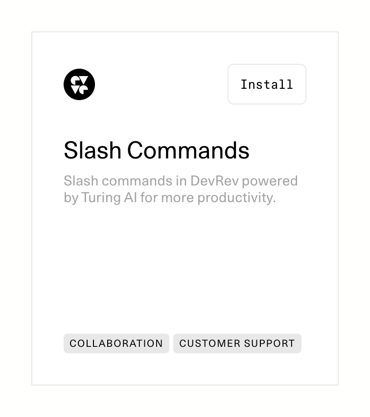 DevRev
				card ui component