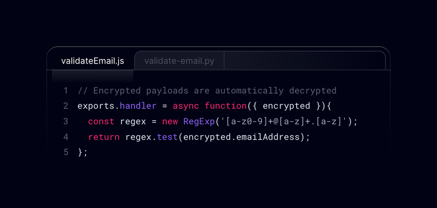 Evervault
				code block ui component