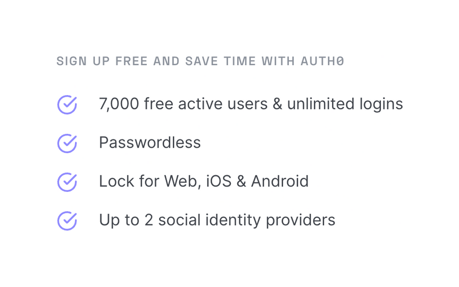 Auth0
				benefit list ui component