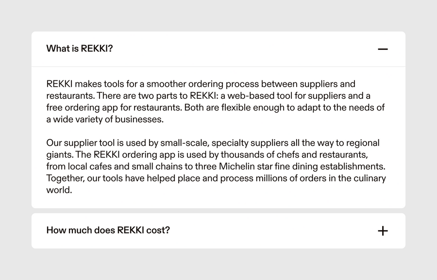 Rekki
				accordion ui component