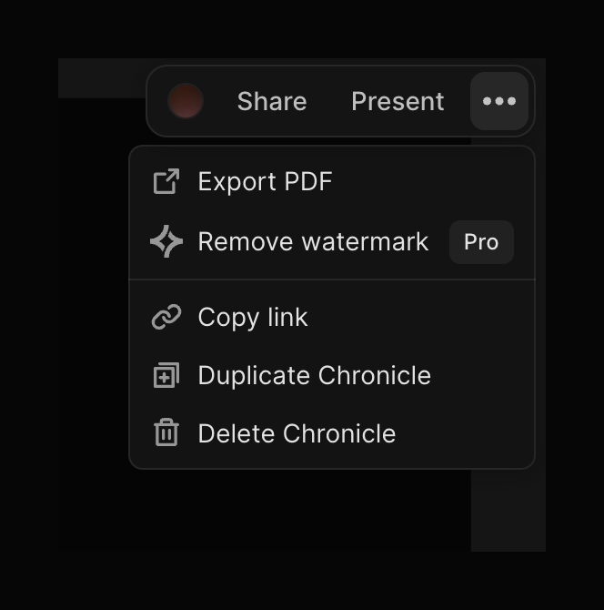Chronicle
				dropdown menu ui component