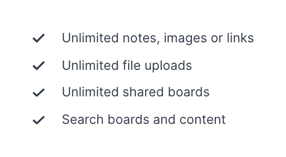 Milanote
				benefit list ui component