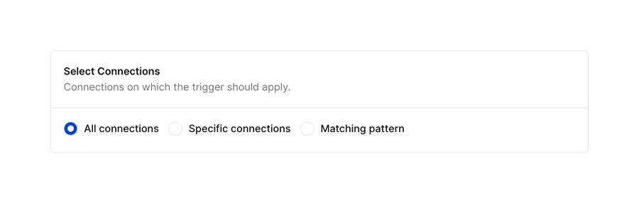 Hookdeck
			settings connection radio group ui component