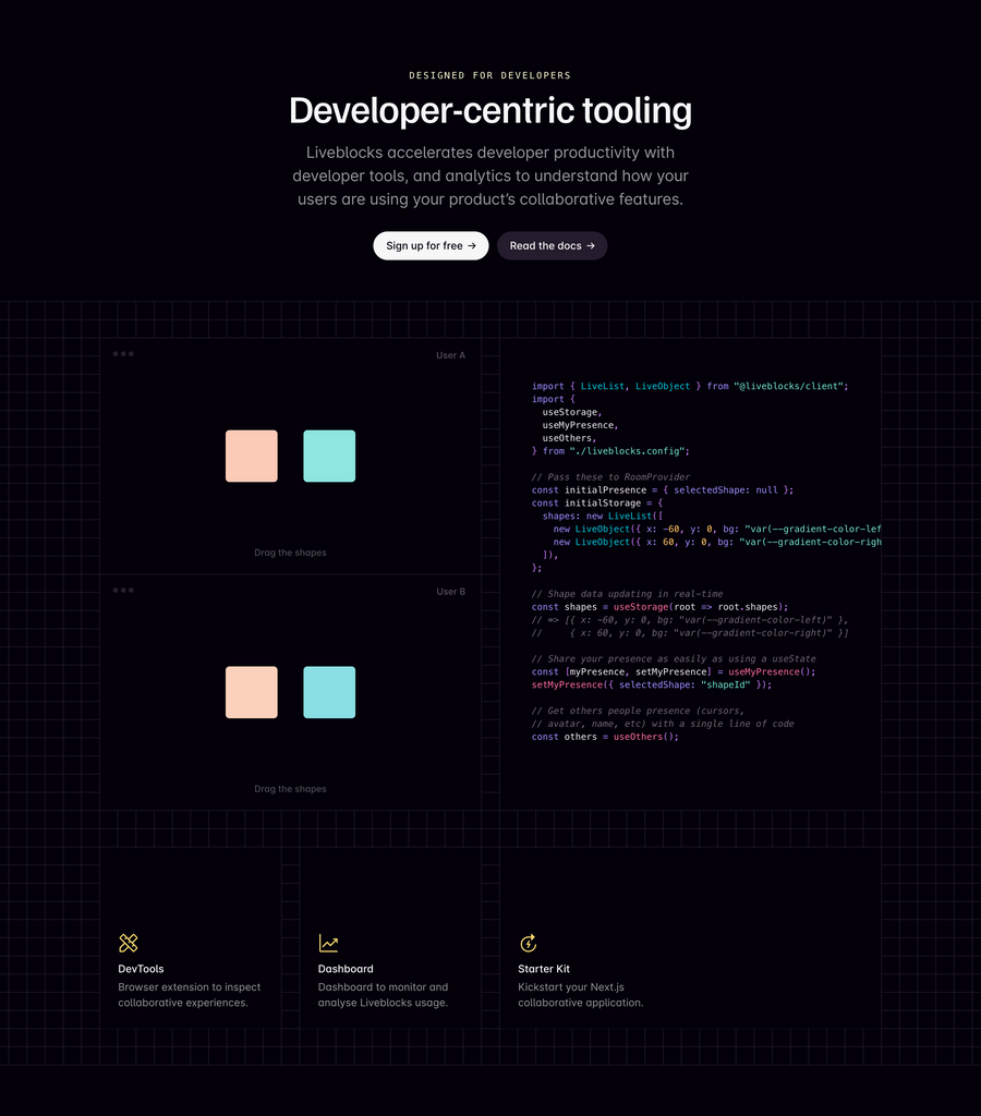 Liveblocks
				bento box ui component
