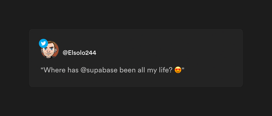 Supabase
				testimonial ui component