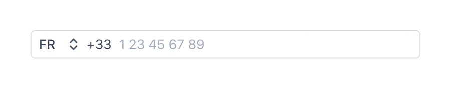 Stripe
				input phone number ui component
